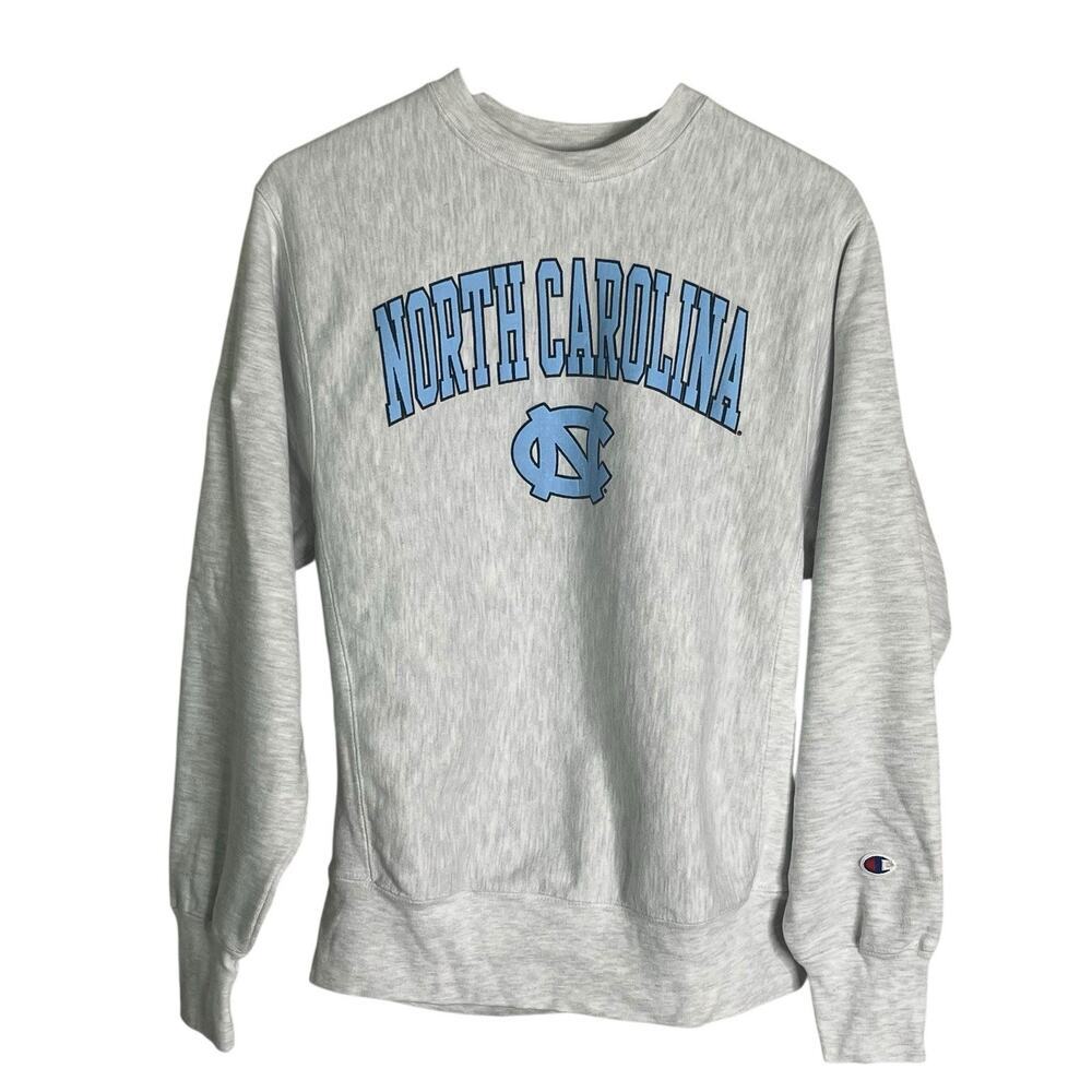 Vintage North Carolina Champion Sweatshirt Small Reverse Weave UNC 90s Y2K Gray - Picture 3 of 10